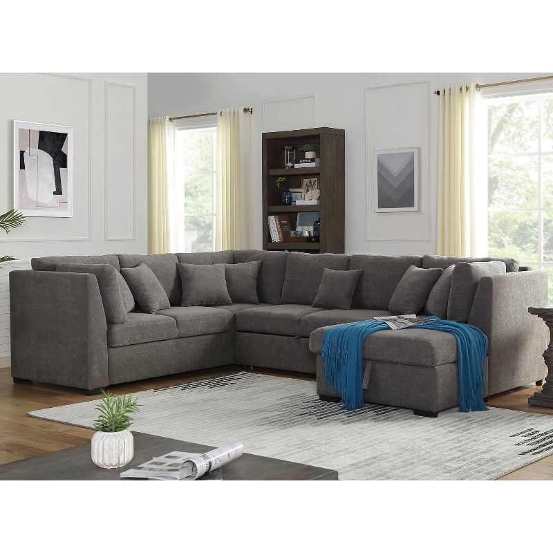 Sequoia Storage Sectional Gray - HOMES: Inside + Out