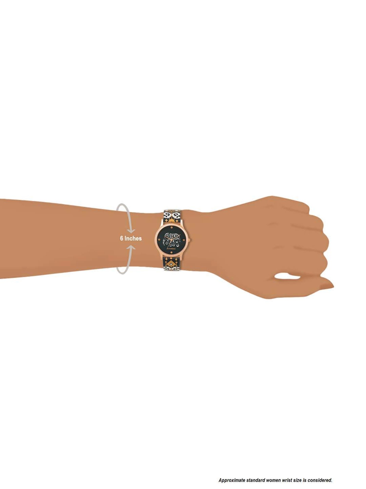 Chumbak IJ7 Paisley Elephant Analog Watch for Women