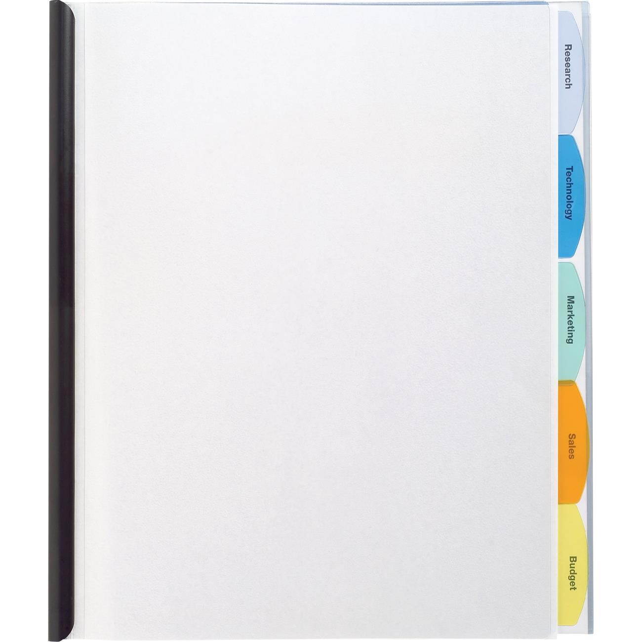 GBC Polypropylene View-Tab Report Cover Binding Bar Letter Holds 20 Pages Clear