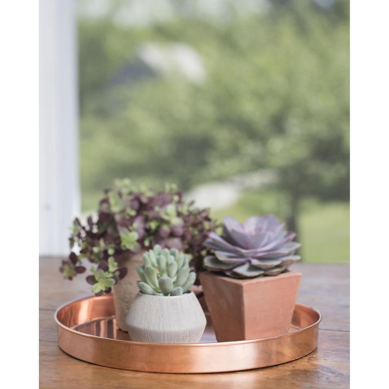 Large Round Copper Plant Tray, 14 - GARDENER'S SUPPLY CO.