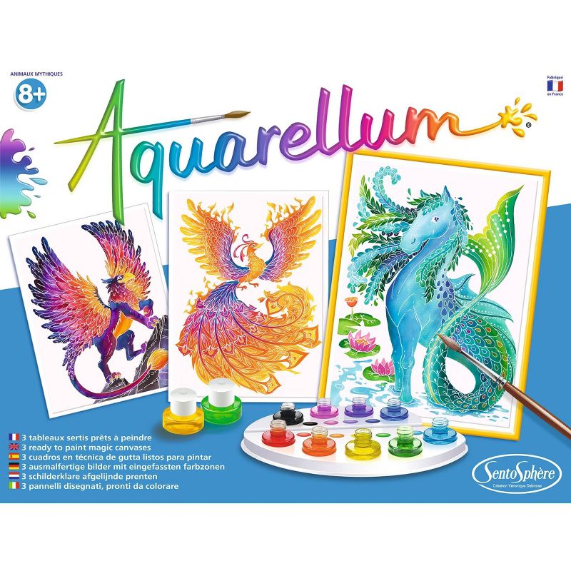 15pc Aquarellum Mythical Animals Painting Kit - SentoSphere USA