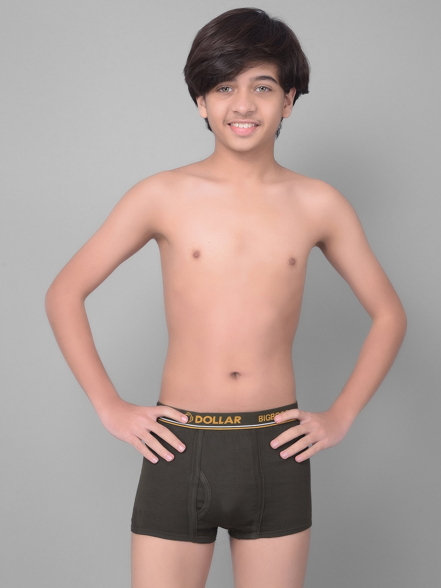 Dollar Bigboss Boys Multicolor Textured Trunks (Pack Of 5)