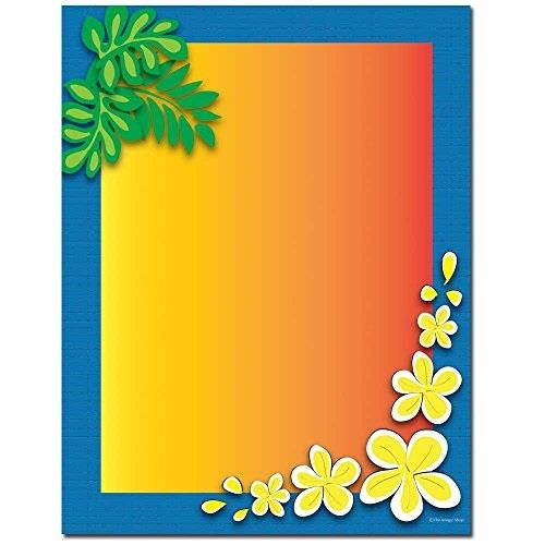 tropical paradise letterhead laser & inkjet printer paper, 100 pack