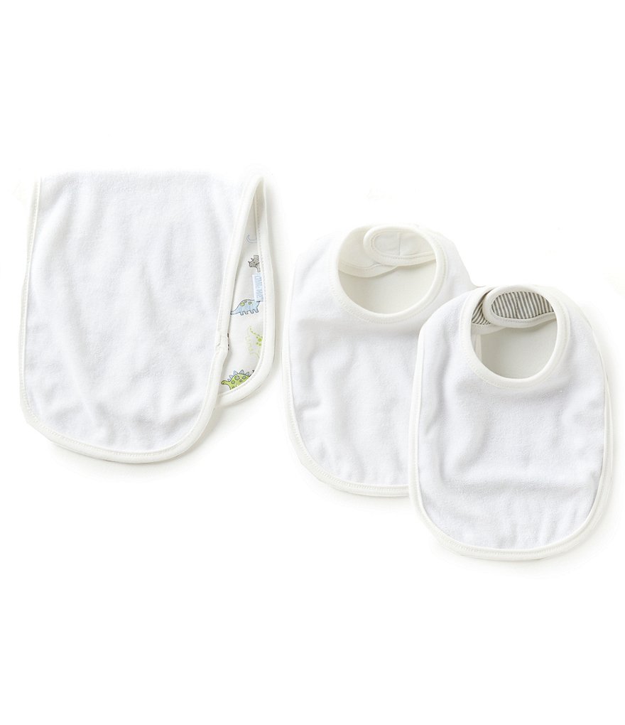 Little Me Baby Boys Tiny Dinos Bib & Burp Cloth Set