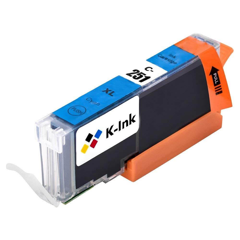 K-Ink Compatible Ink Cartridge Replacement for Canon CLI-251 CLI 251 XL (2 Cyan, 2 Yellow, 2 Magenta)