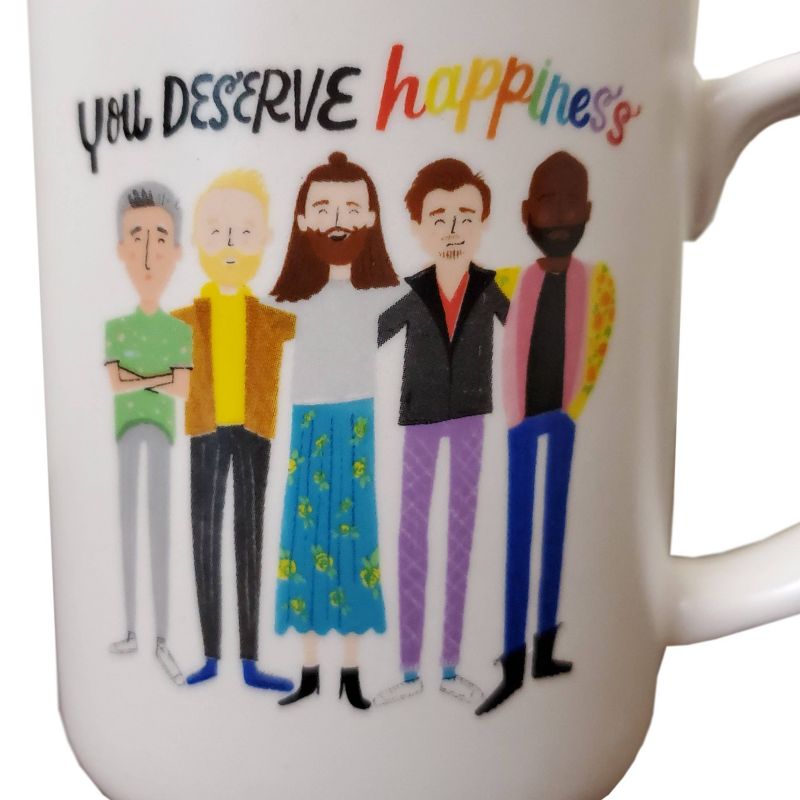Queer Eye 18oz Stoneware You Deserve Hapiness Mug