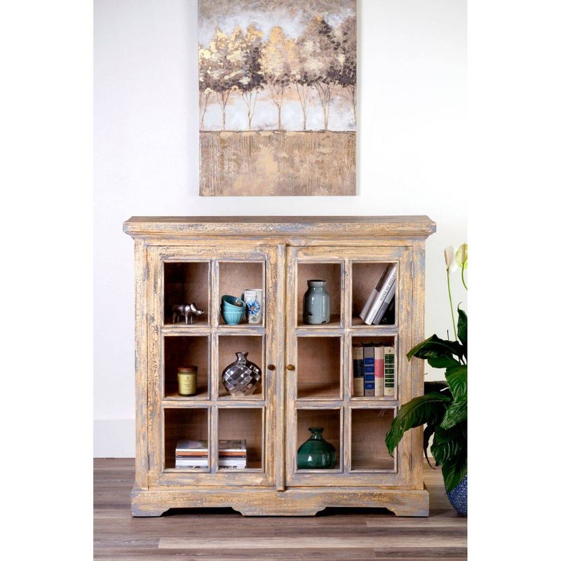 Penelope 2 Door Cabinet Distressed Gray - East at Main