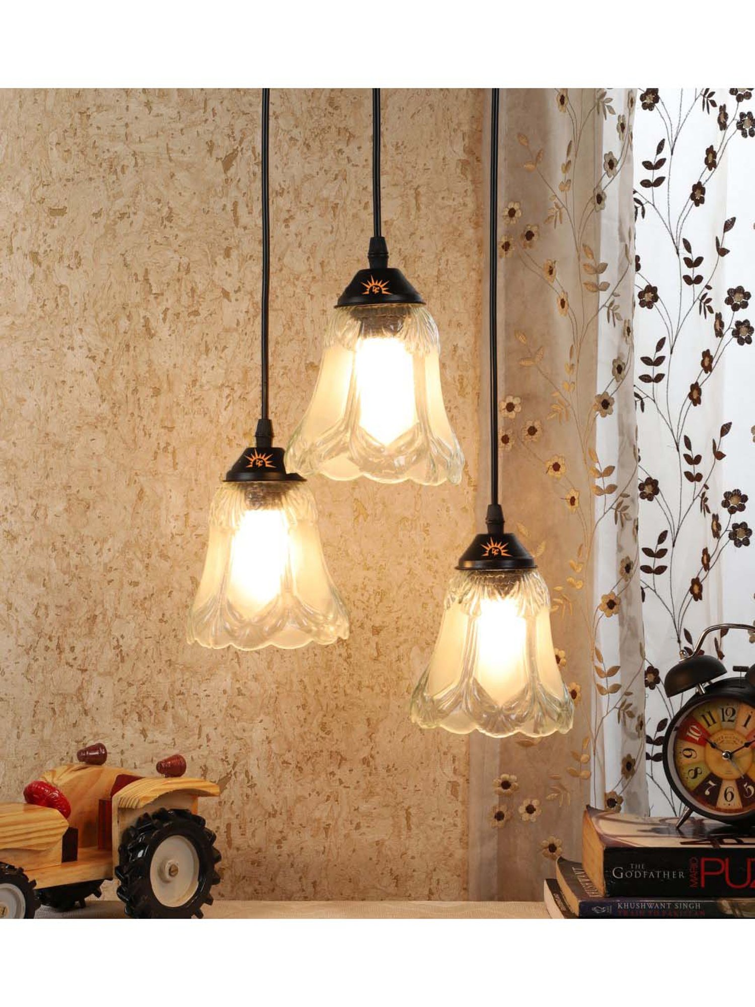 DecorativeRay Transparent Hanging Light - Set of 1