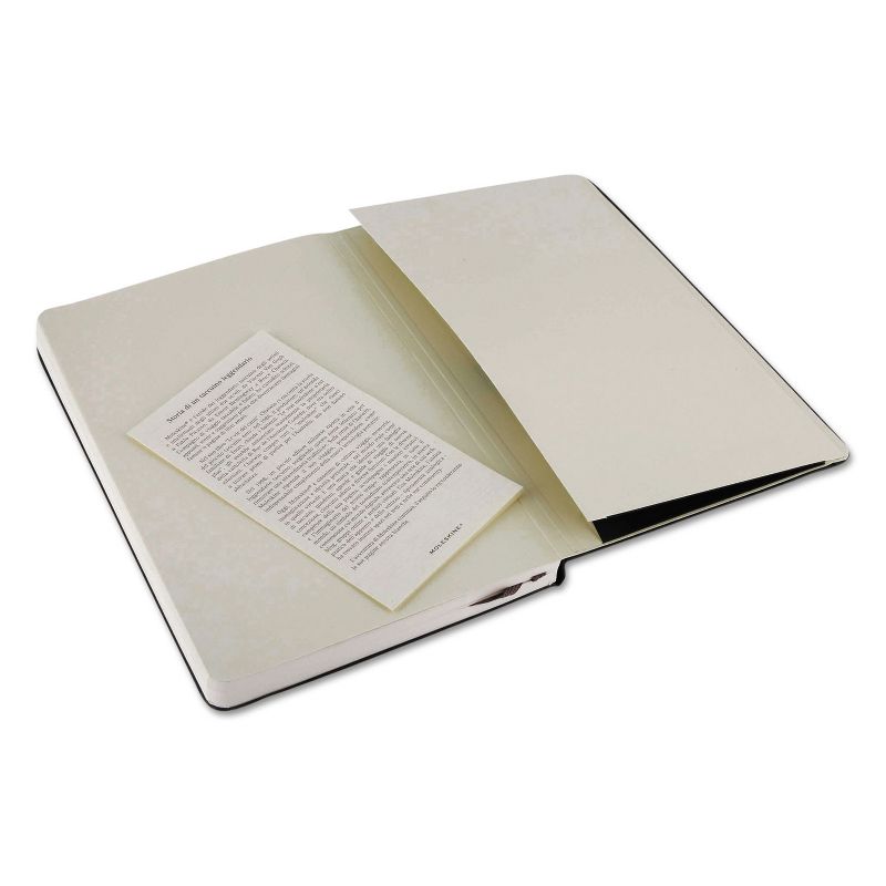Moleskine Hard Cover Notebook Plain 8 1/4 x 5 Black Cover 192 Sheets MBL17