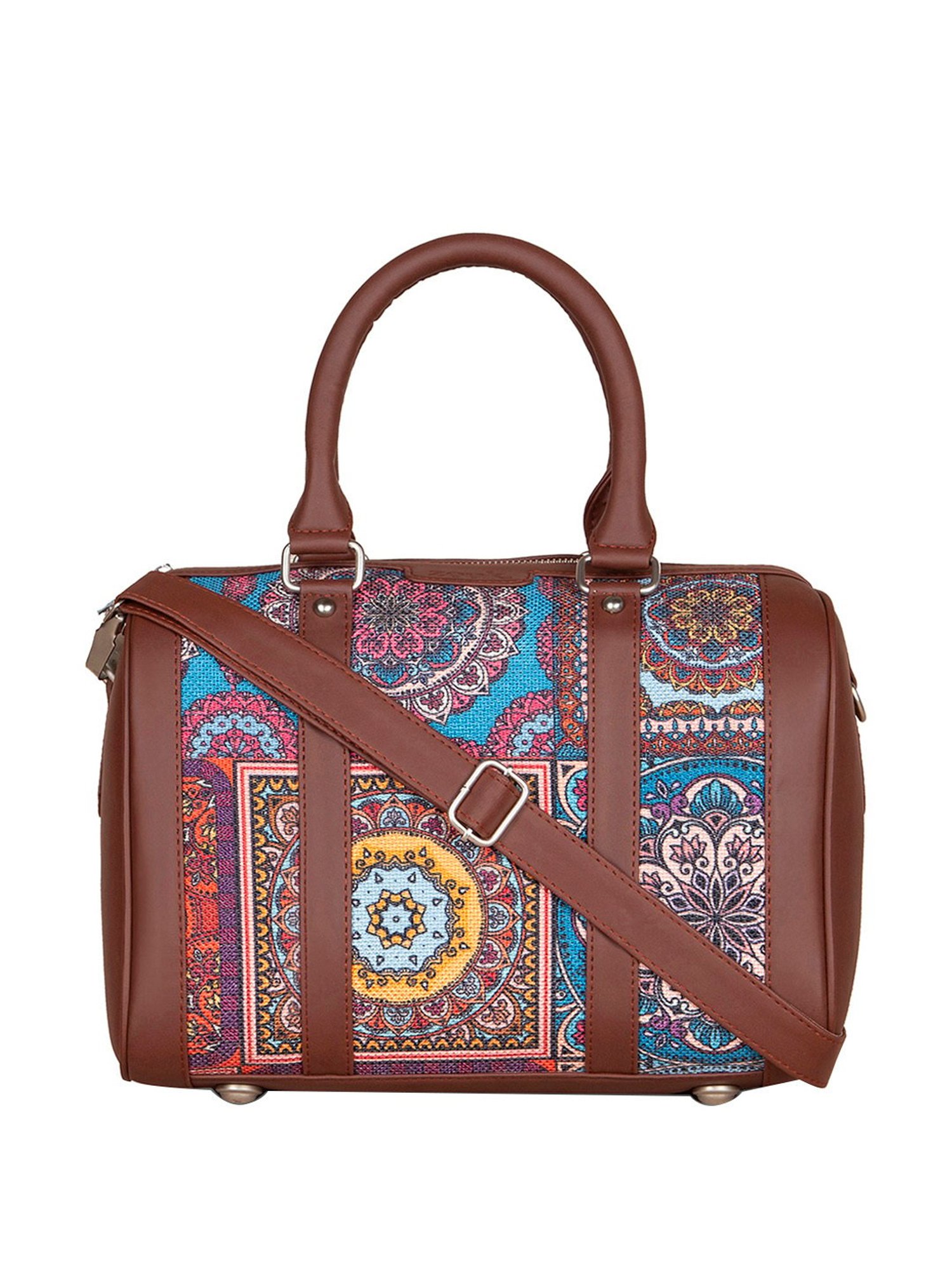 ZOUK Multicolor Printed Medium Handbag
