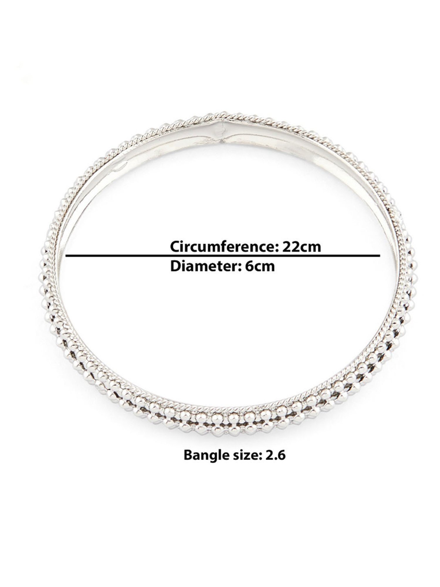 Fids Silver-Plated Bangles for Women - Set of 8