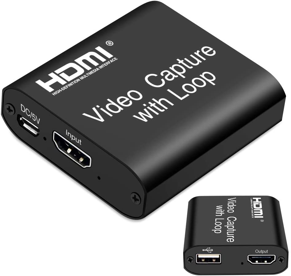 Audio Video Capture Cards, 1080P 60FPS Game Video Capture Card Device, Live Stream and Record for Switch/X-1/360/ PS4/3/Wii U/Wins/Linux/Mac