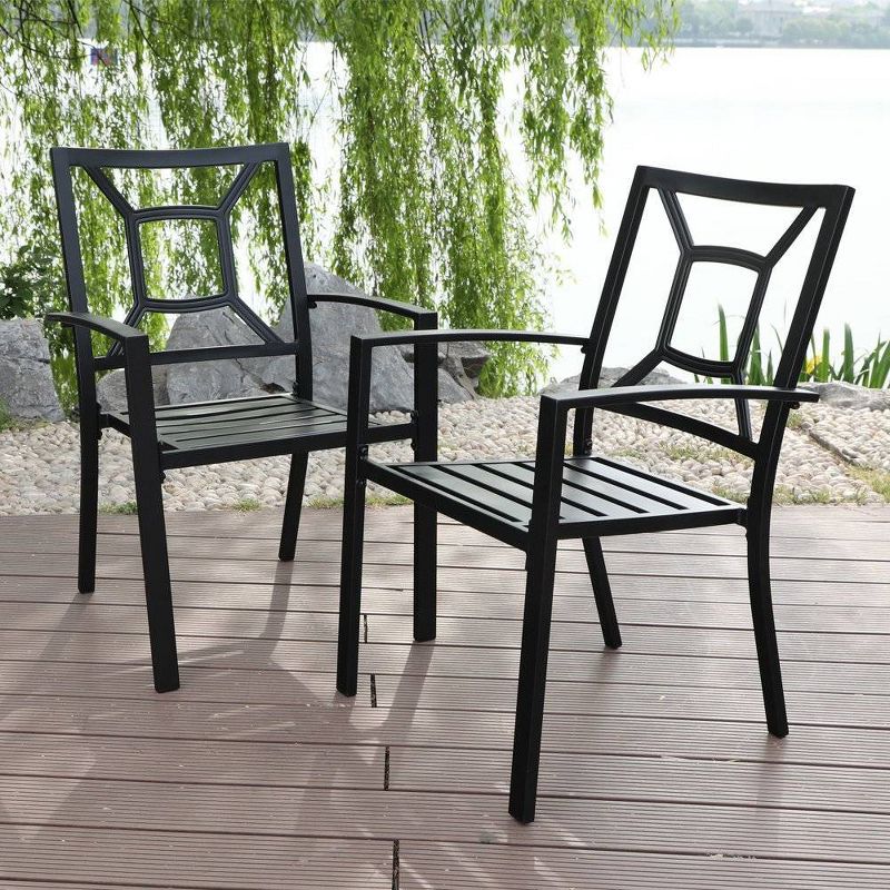 3pc Outdoor Metal Dining Set - Captiva Designs