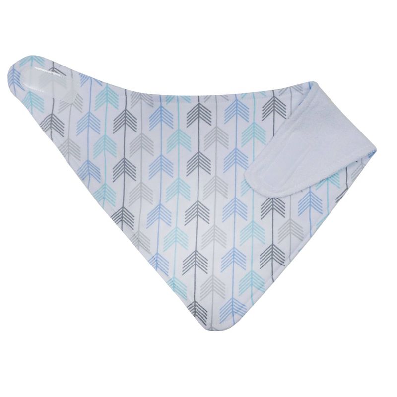 Neat Solutions Interlock/Knit Terry Bandana Bib Set - Blue Arrowhead - 3pk