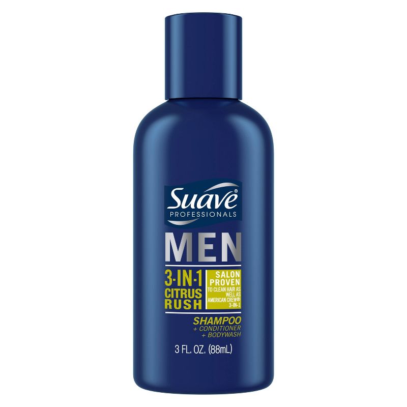 Suave 3-in-1 Citrus Rush Shampoo Conditioner & Body Wash Travel Size - 3 fl oz