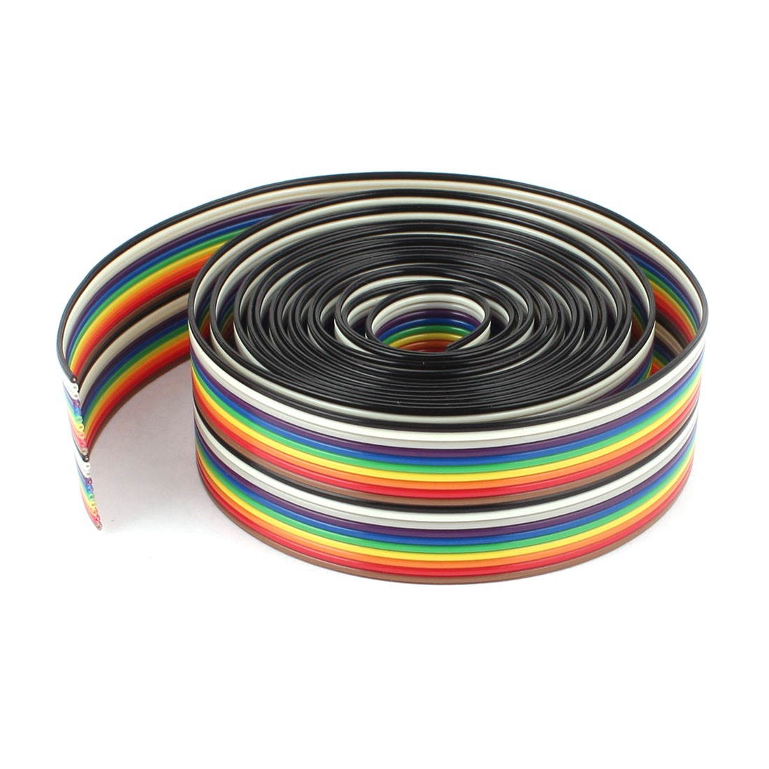 Unique Bargains 1mm Pitch 20pin 20 Wire Colorful Flat IDC Ribbon Cable Cord 26mm Wide 2M 6.5Ft