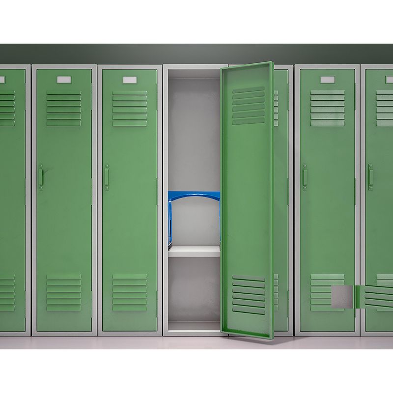 Mind Reader Heavy Duty Adjustable Height Blue Plastic Locker Shelf