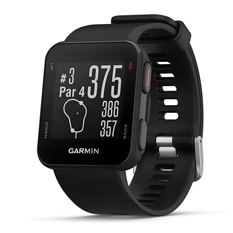 Garmin Approach S10 Black Golf GPS Watch Power Bundle | Includes HD Screen Protectors  Portable Charger | 40000 PreLoaded Worldwide Courses Simple Golf GPS Watch