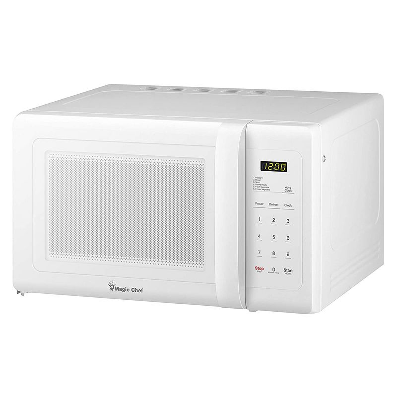 Magic Chef MCD993W 900 Watt 0.9 Cubic Foot Kitchen Countertop Microwave Oven with Digital Touch and 10 Power Levels, White (Certified Refurbished)