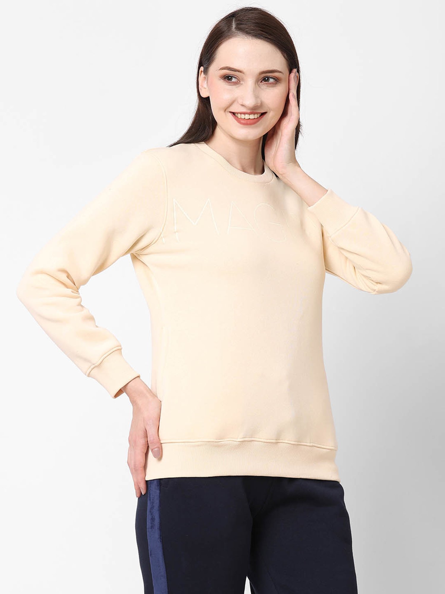 Sweet Dreams Vannila Cream Regular Fit Sweatshirt