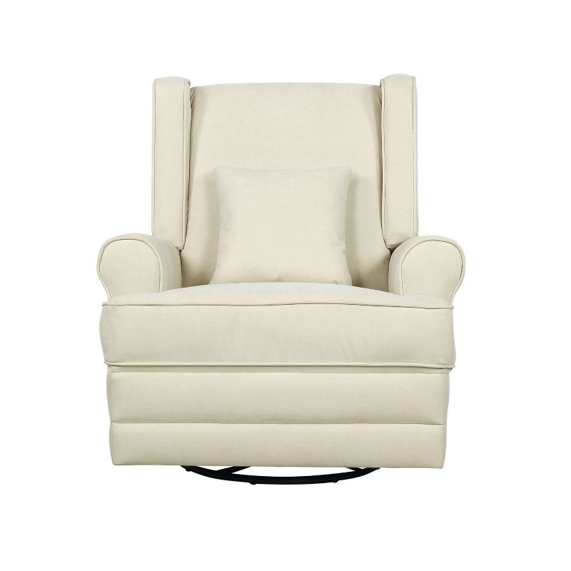 Evolur Green Bay Upholstered Wingback Swivel Glider