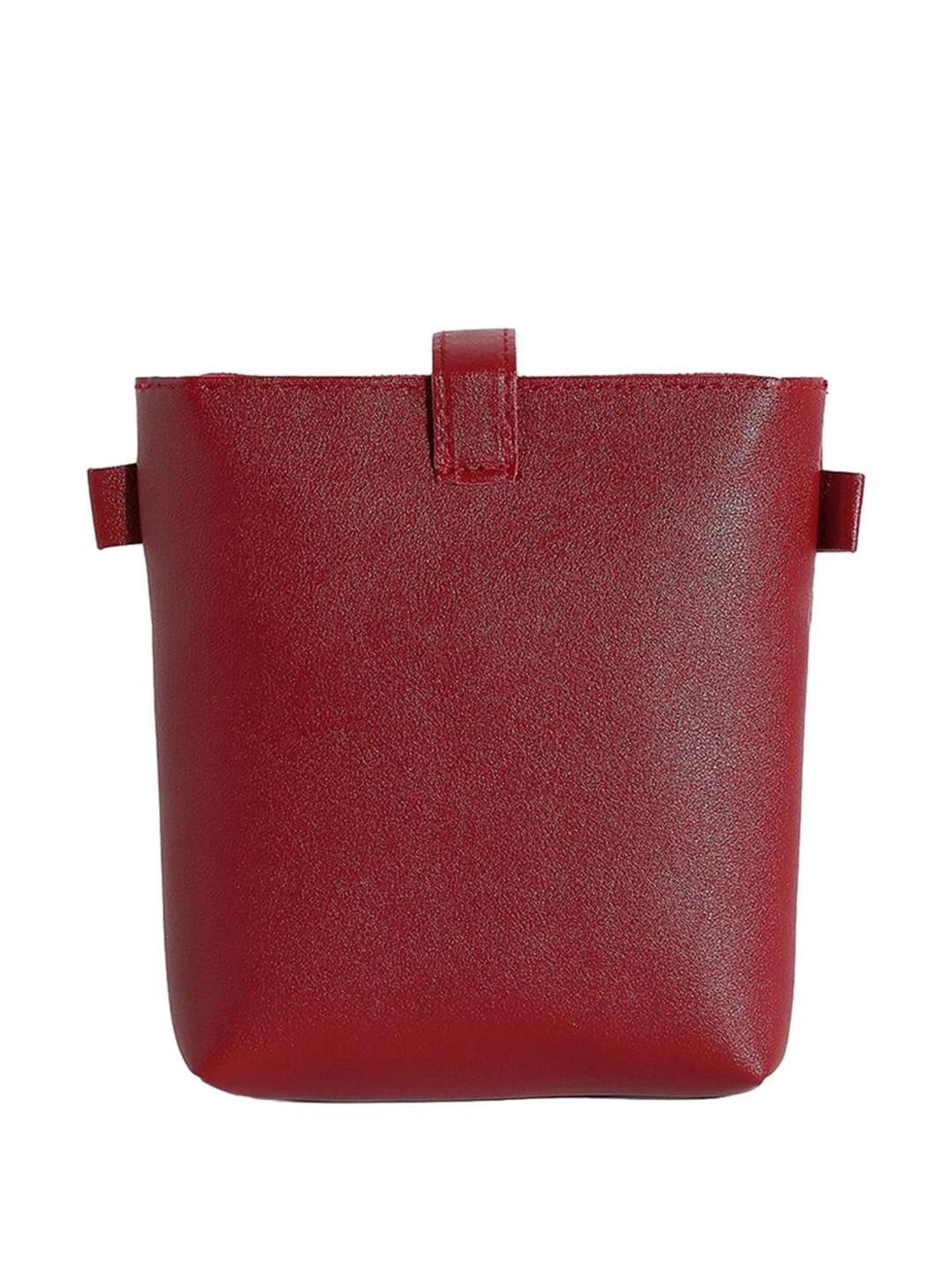 HauteSauce Red Solid Small Sling Handbag