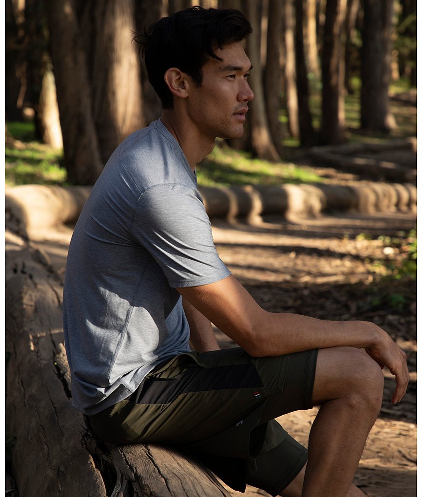 Short Sleeve Camper Print Sportshirt