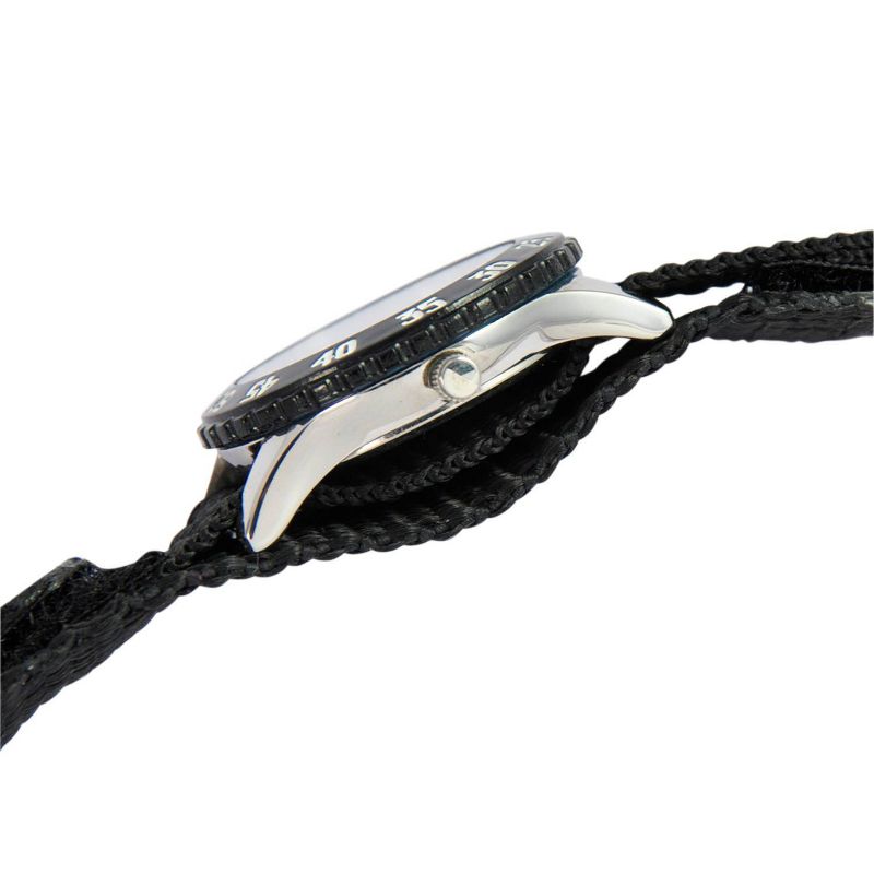 Boys' Red Balloon Construction Site Stainless Steel Time Teacher with Bezel Watch - Black