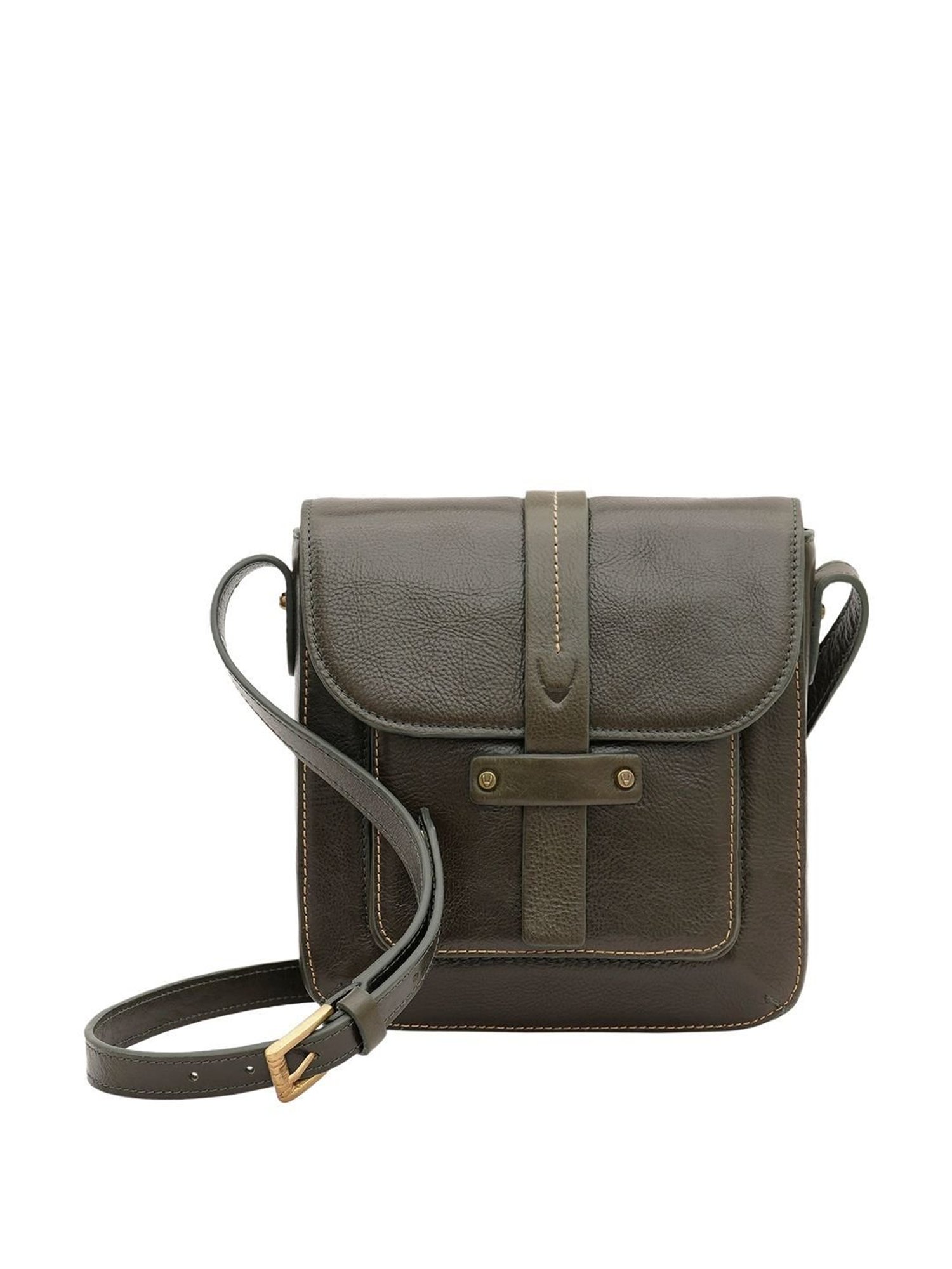 HiLEDER Brown Solid Medium Cross Body Bag