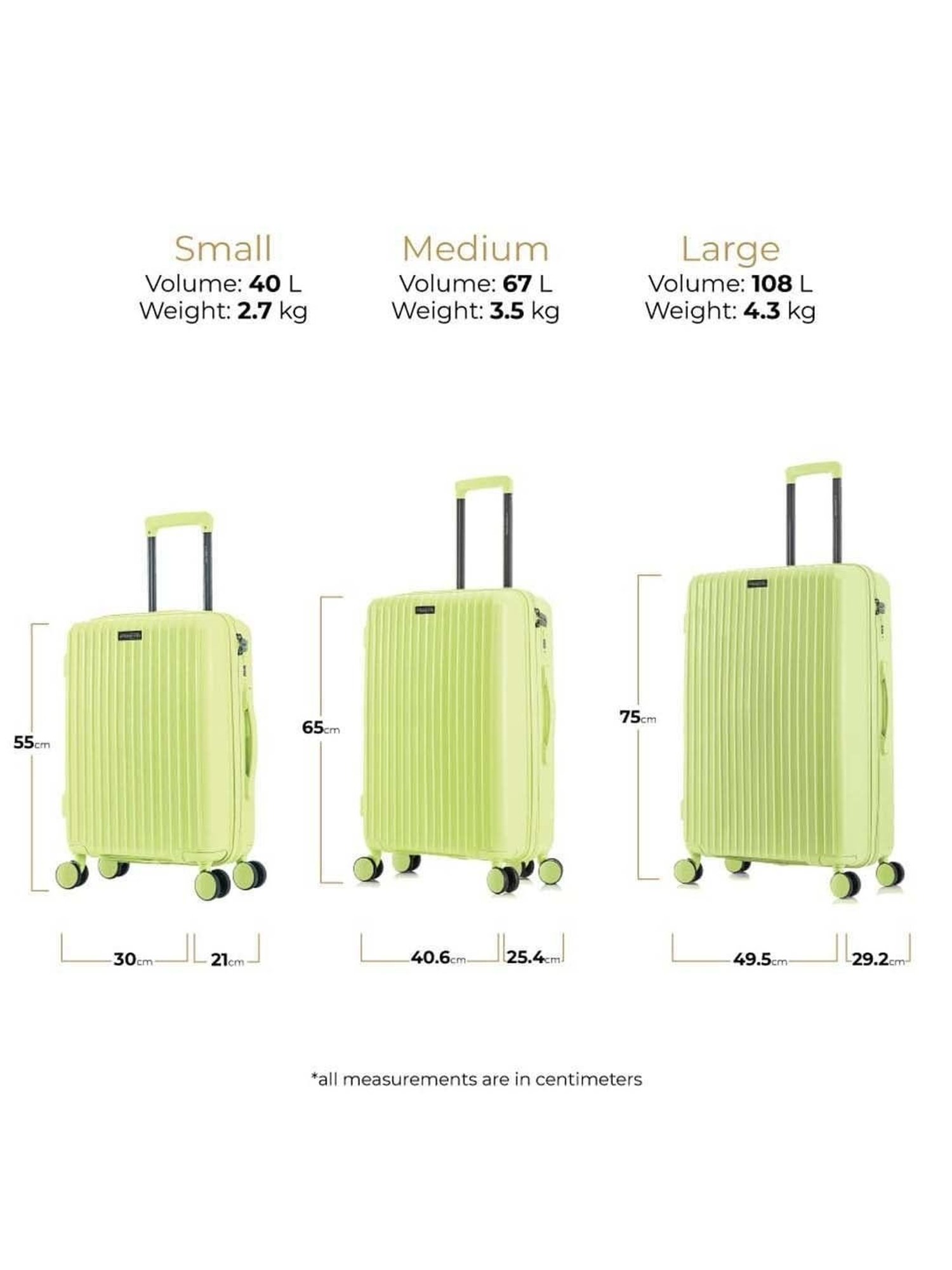 Nasher Miles Pondicherry Hard-side Polypropylene Cabin Lime Yellow 20 inch |55cm Trolley bag