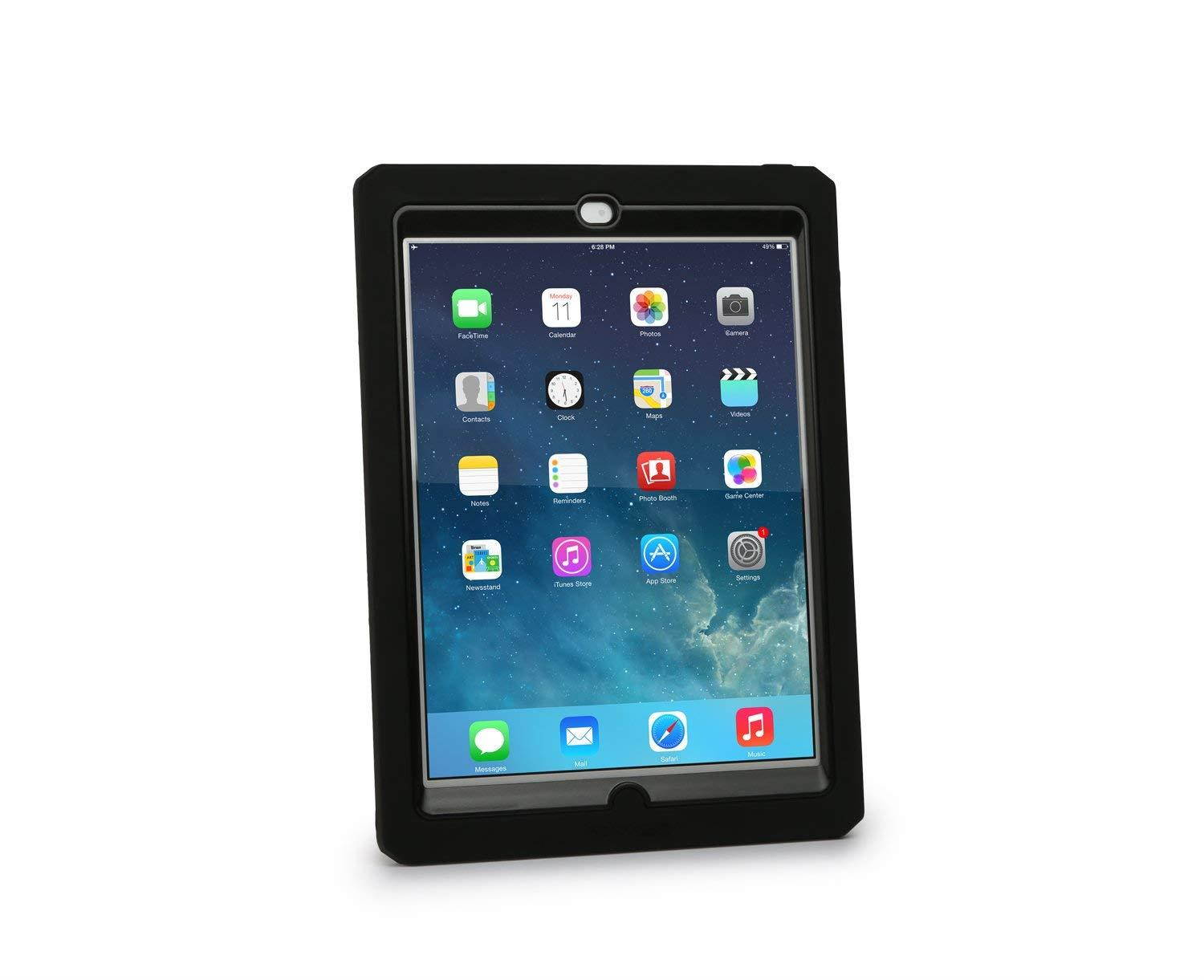 MAX Cases Shield Xtreme-S Case for iPad 5/6 2018 & 2017, Offers Extreme Shock & Impact Protection, Military Grade Triple Protection, Built-in Kickstand & Asset Tag Window - Black