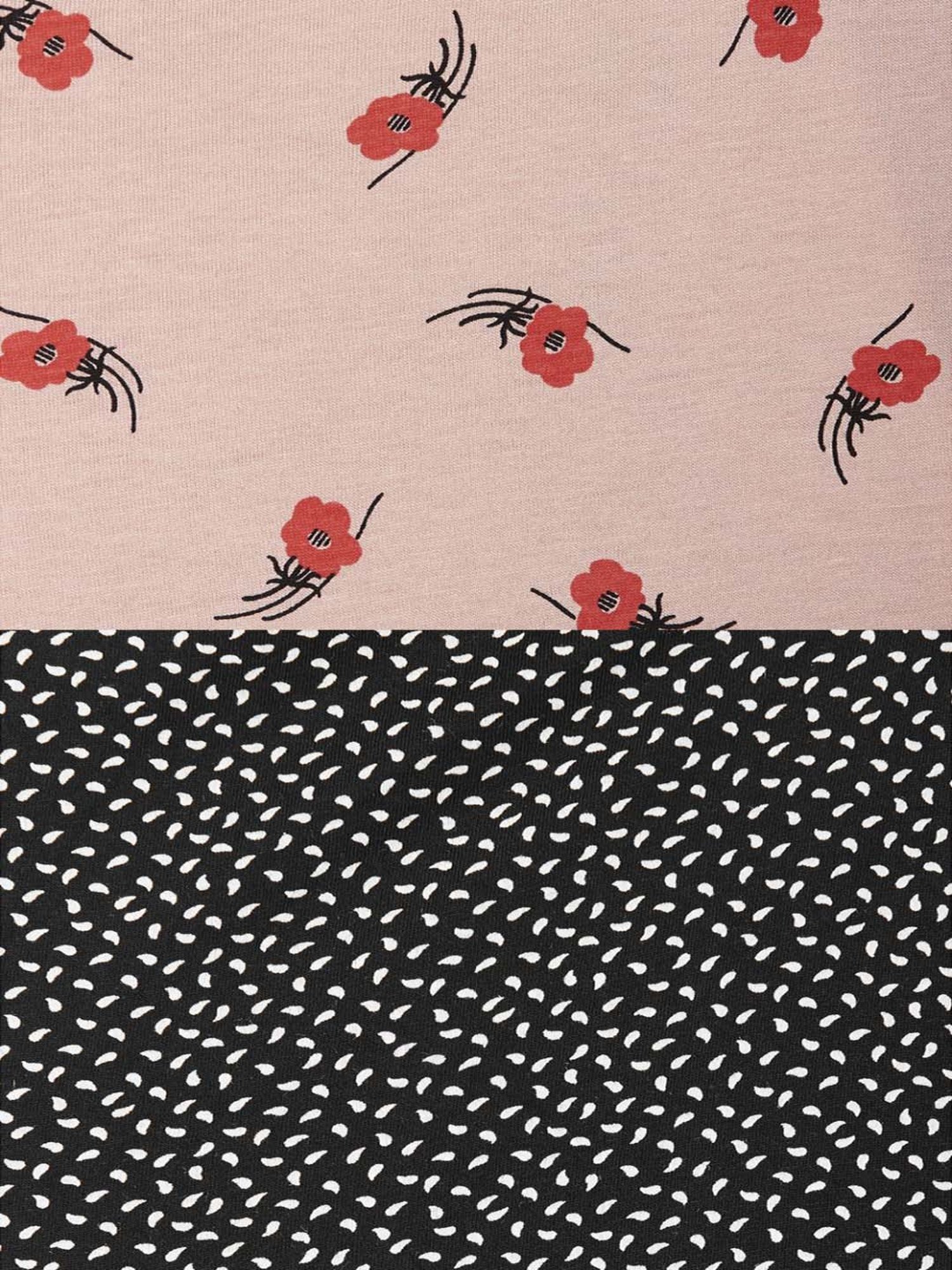 Dreamz by Pantaloons Pink Black Cotton Printed Pyjamas