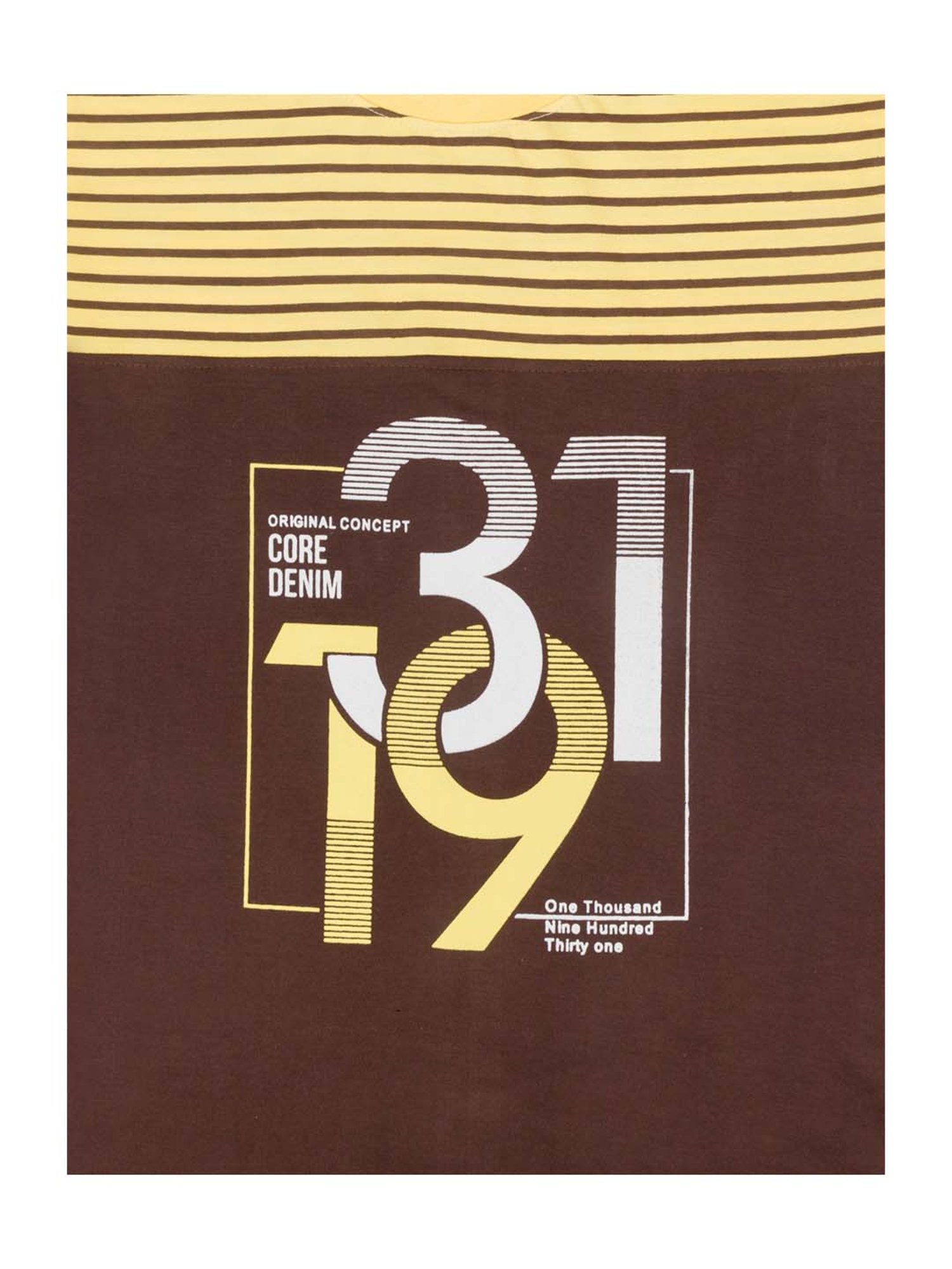 Todd N Teen Kids Yellow Cotton Printed T-Shirt & Joggers