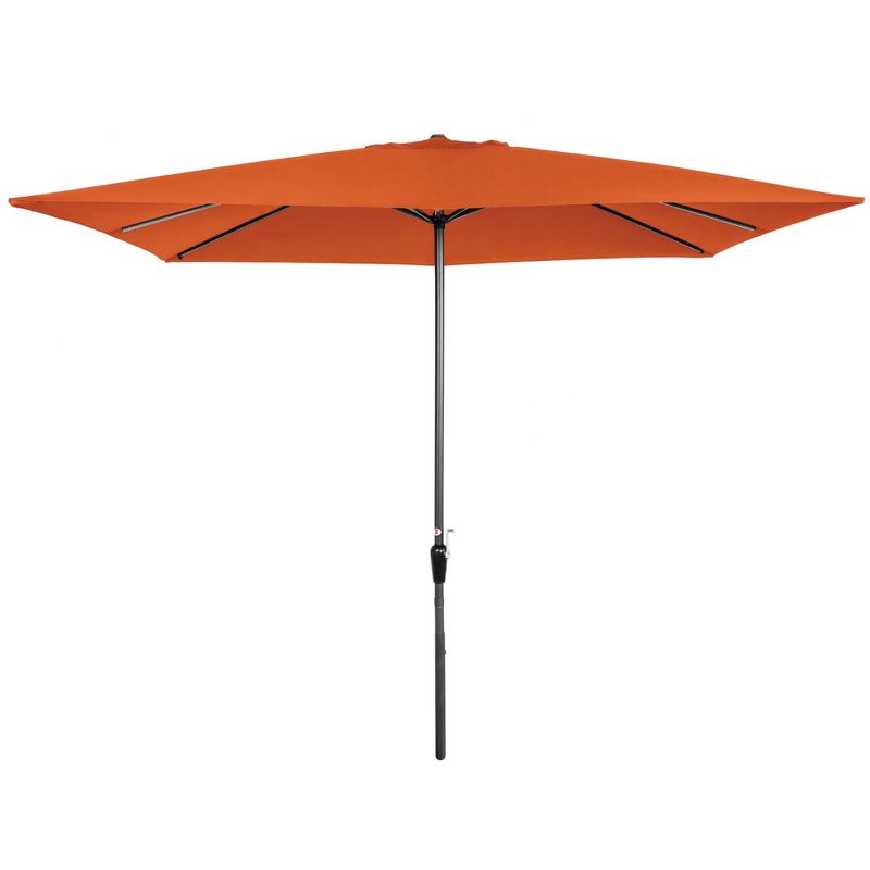 9' x 5' Rectangular Double Top Patio Outdoor Market Umbrella Emerald Green - Crestlive Products