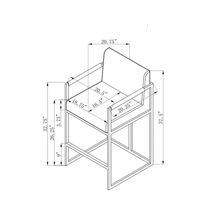 Bertrand Counter Height Barstool Wine - Chic Home Design