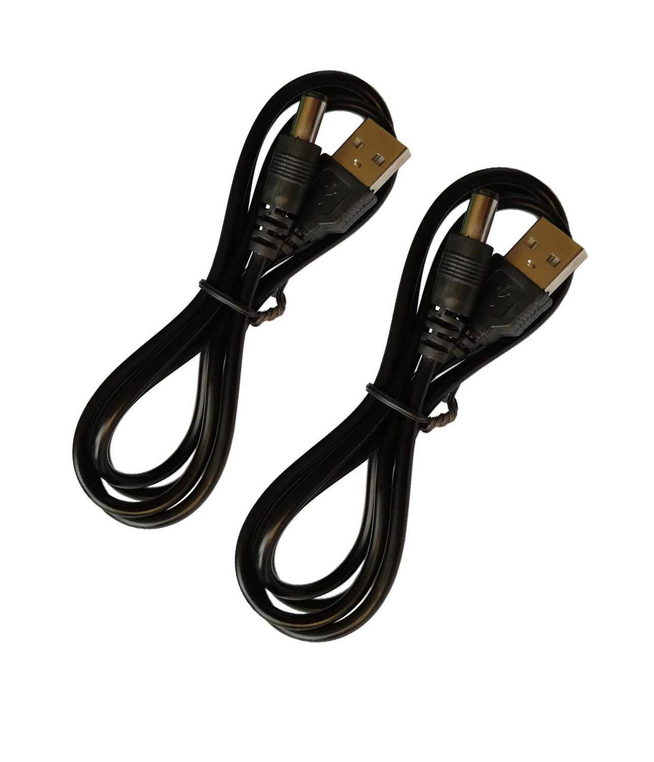 Easyday USB A Male to 5.5mm / 2.1mm 5V 1A DC Barrel Jack Power Charger AC Adapter Cable Connector Cord