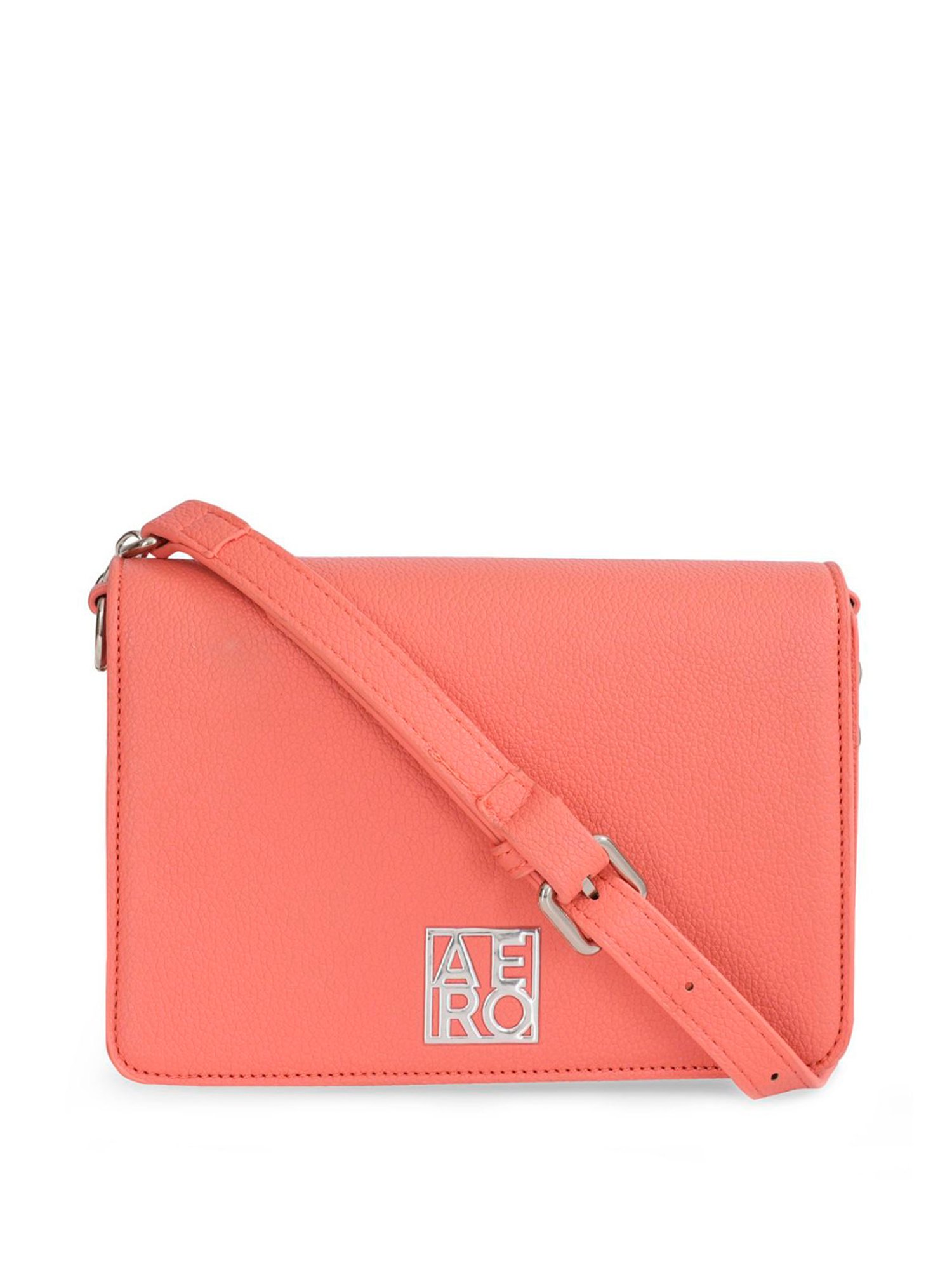 Aeropostale Harlow Pink PU Textured Sling Handbag