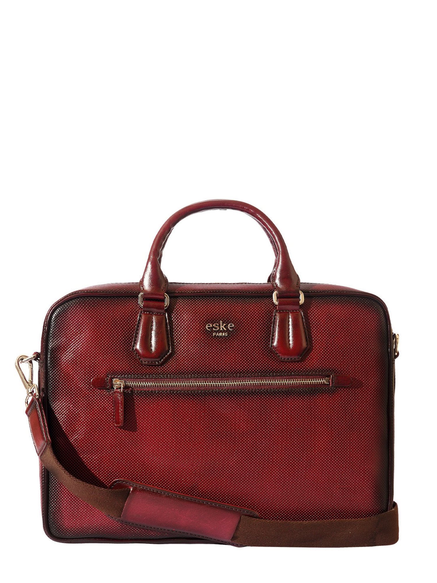 Eske Wine Textured Large Messenger Bag