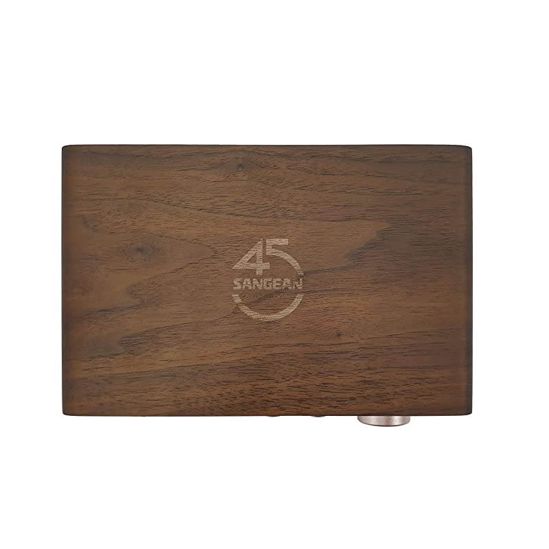 WR16SE 45th Anniversary Special Edition AMFMBluetoothAuxinUSB Phone Charging Dark Walnut Wooden Cabinet Radio with Rose Gold Face Plate