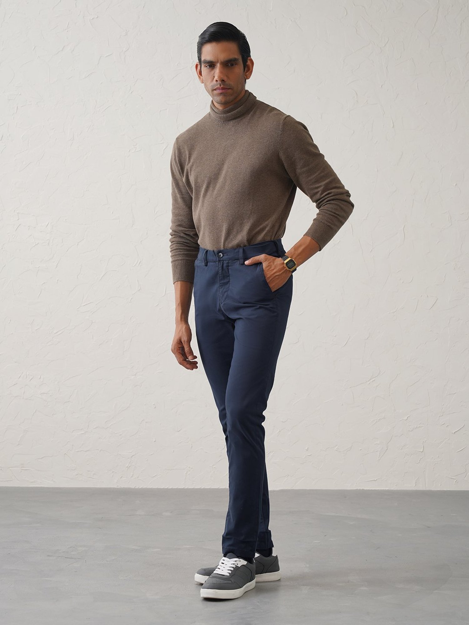 MinusOne Knight Blue Regular Fit Chinos