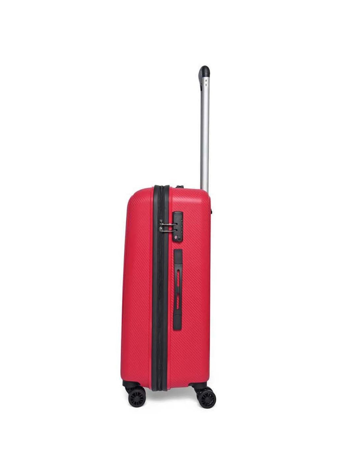 Aristocrat Coral Fiery Red Textured Hard Medium Trolley Bag - 47 cm