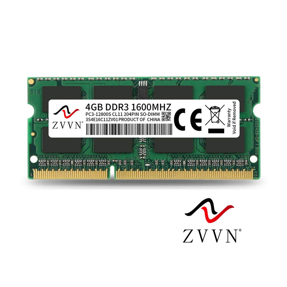 ZVVN 16GB Kit (4x 4GB) 204-Pin DDR3 SO-DIMM DDR3 1600 (PC3 12800) Laptop Notebook Memory Model 3S4E16C11ZV04