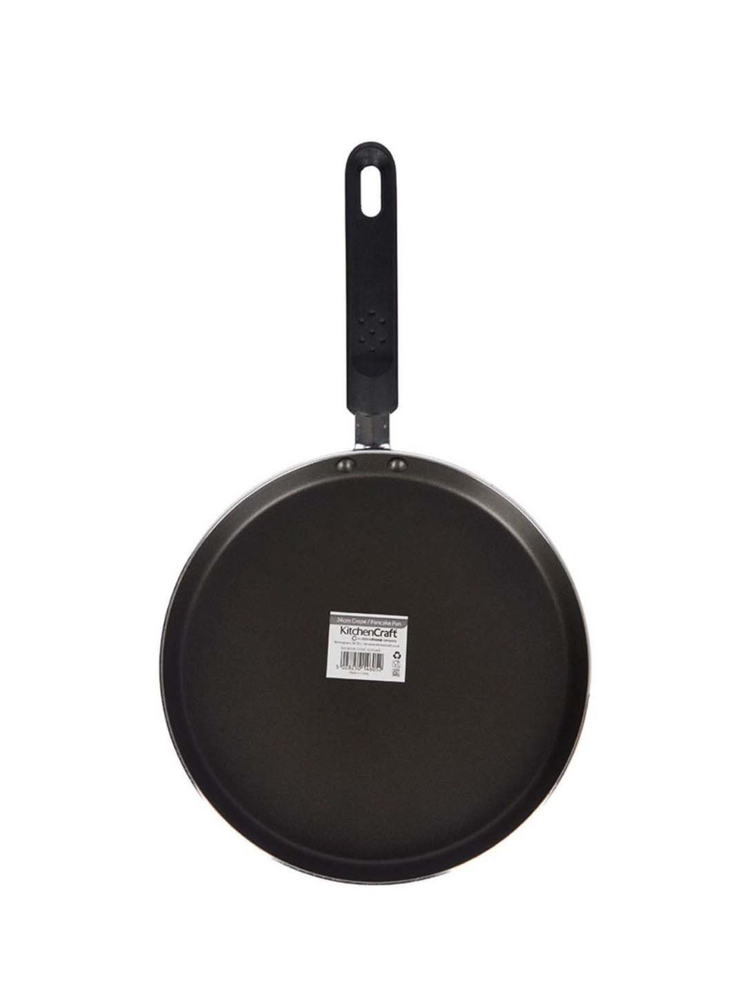 KitchenCraft Black Medium Aluminium Crepe & Pancake Pan - 24 cm
