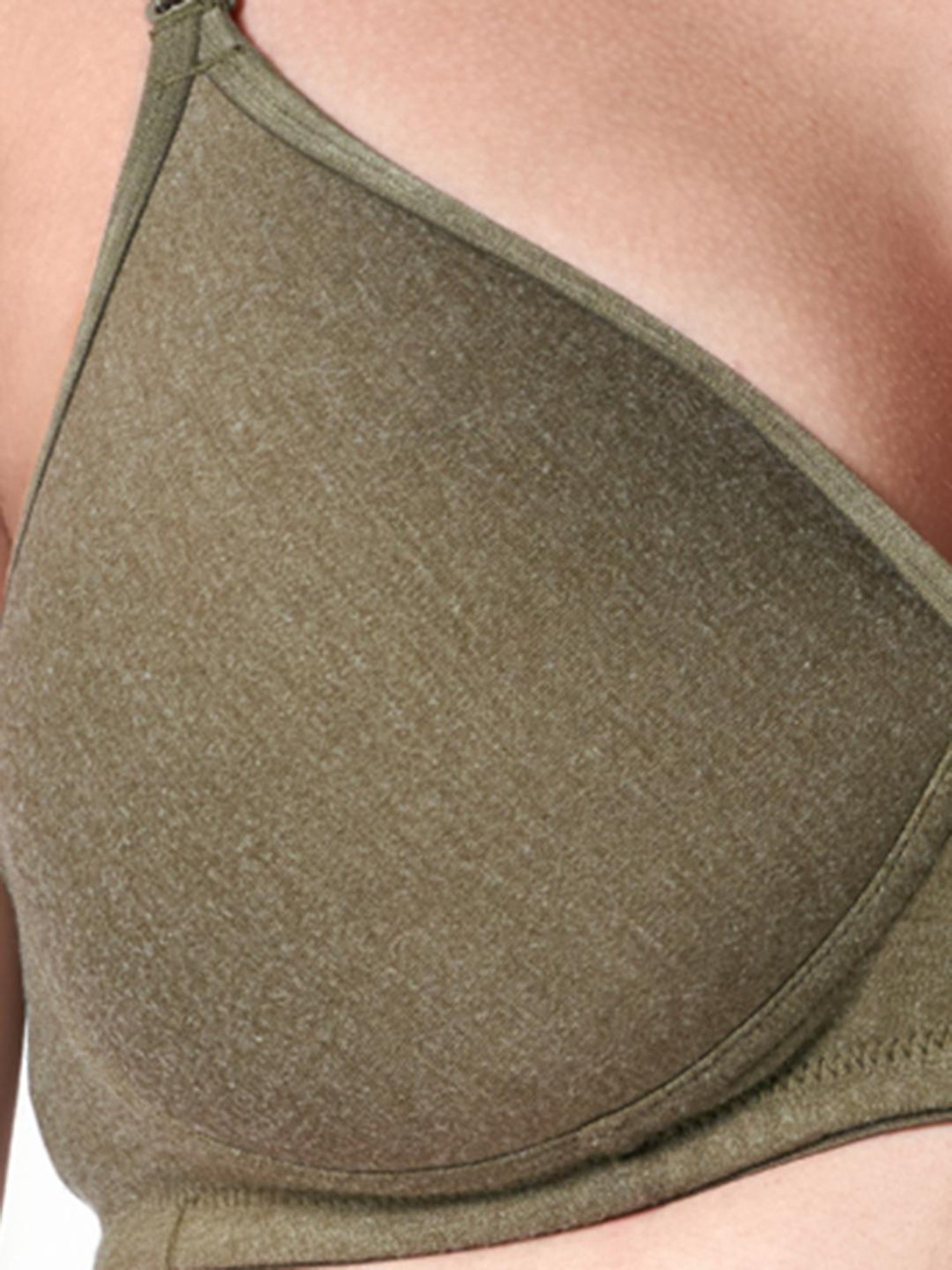 BLOSSOM Olive Textured Full Coverage Everyday Bra