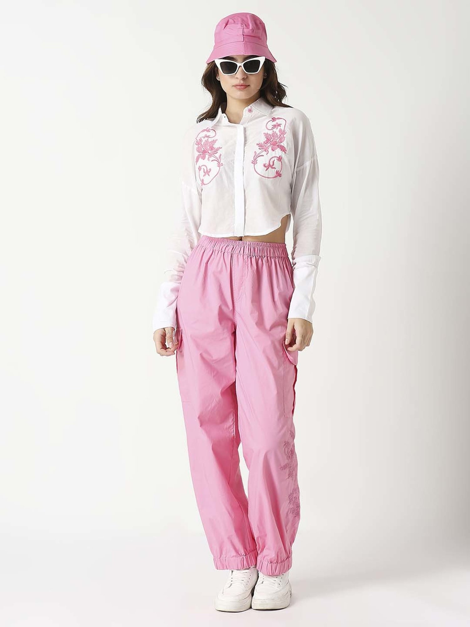 Remanika White Cotton Embroidered Shirt