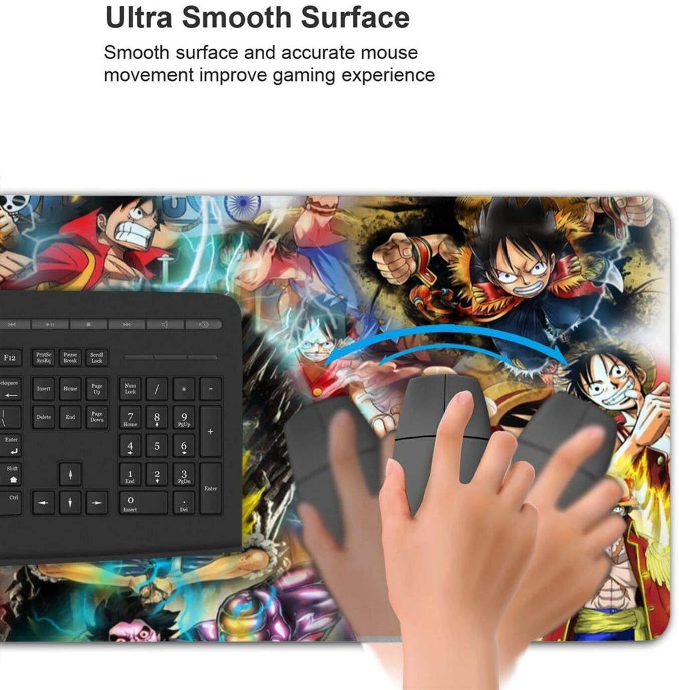 One_Piece Mouse Pad Anime Mouse Pad Gaming Mouse Pad Large Mouse Pad,Extended Desk Mat Desk Pad for Keyboard and Mouse Suitable.15.7&times;35.4 in E