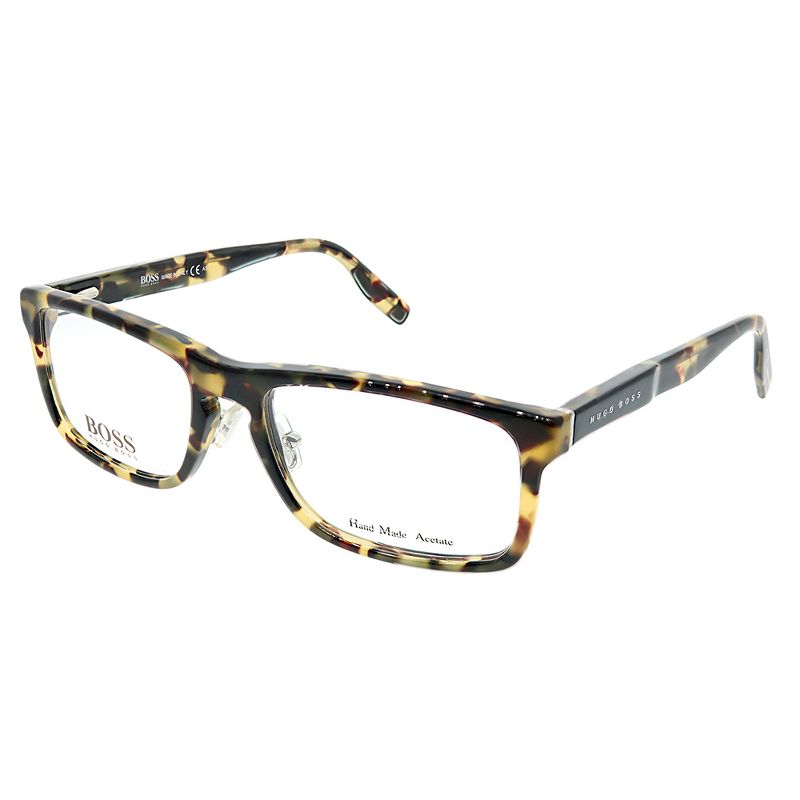 Hugo Boss  SR3 Unisex Rectangle Eyeglasses Brown Havana 53mm