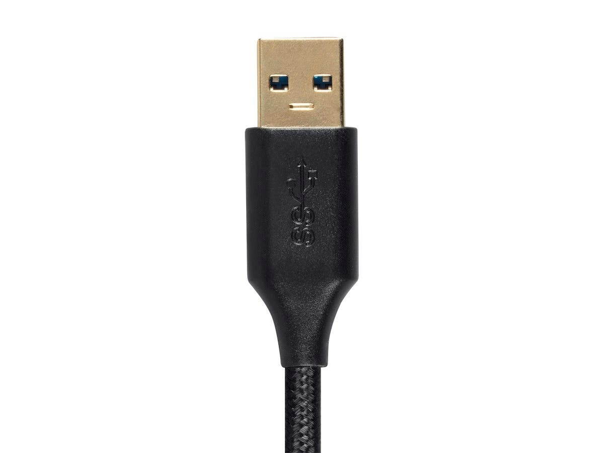 Monoprice USB & Lightning Cable - 6 Feet - Black | USB 3.0 A Male to A Female Premium Extension Cable