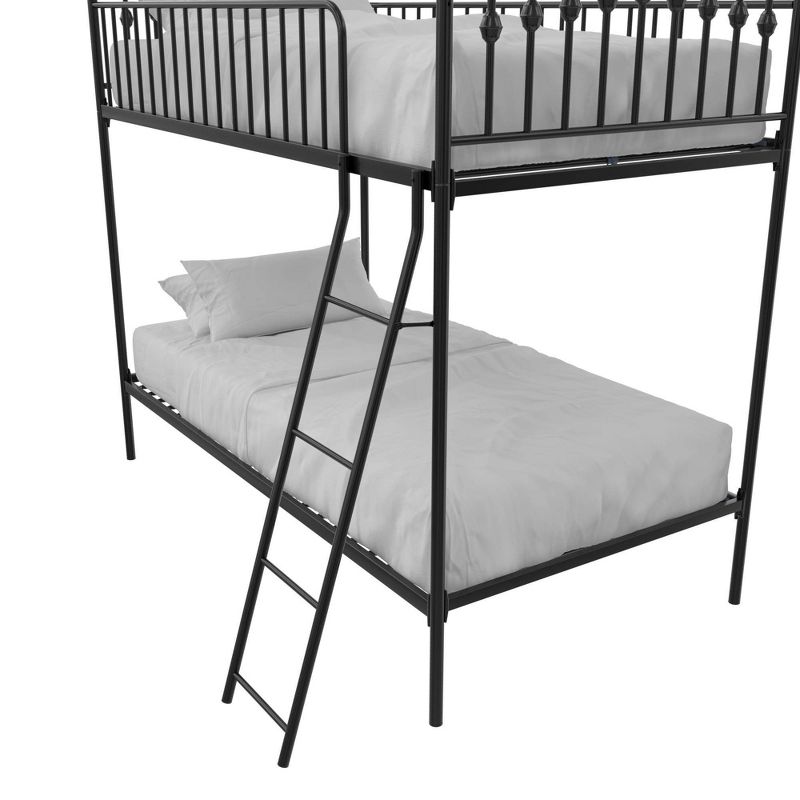 Twin/Twin Kids' Bushwick Metal Bunk Bed Black - Novogratz