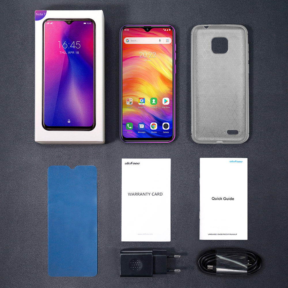 Ulefone Note 7 6.1 inch Triple Rear Camera 3500mAh 1GB RAM 16GB ROM MT6580A Quad core 3G Smartphone  Black